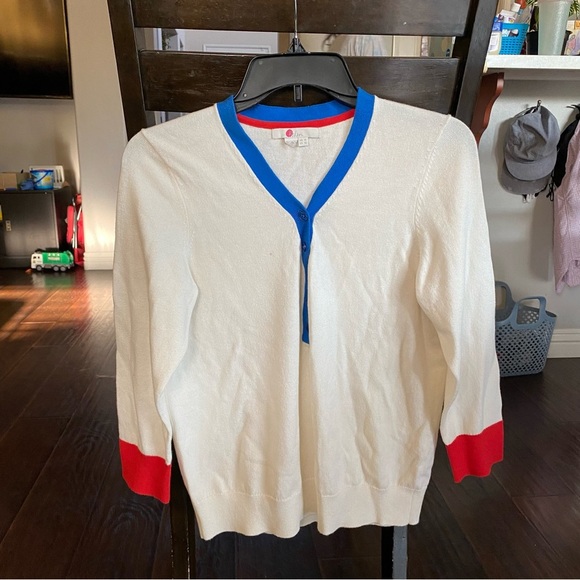 Boden Women's Cream 3/4 Button up Sweater Size 10 or fits like M - Picture 5 of 5